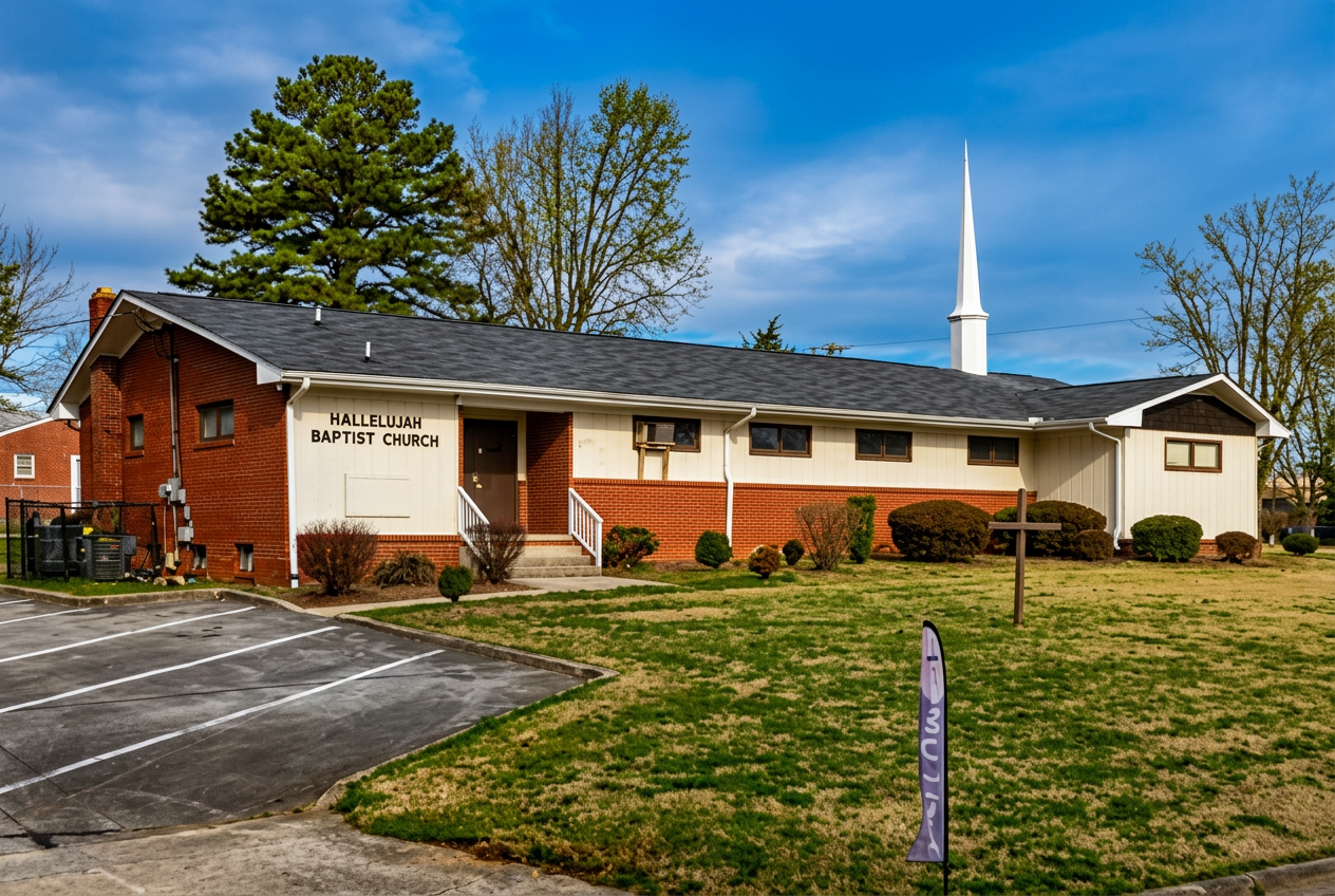 Hallelujah Baptist Church sanctuary exterior